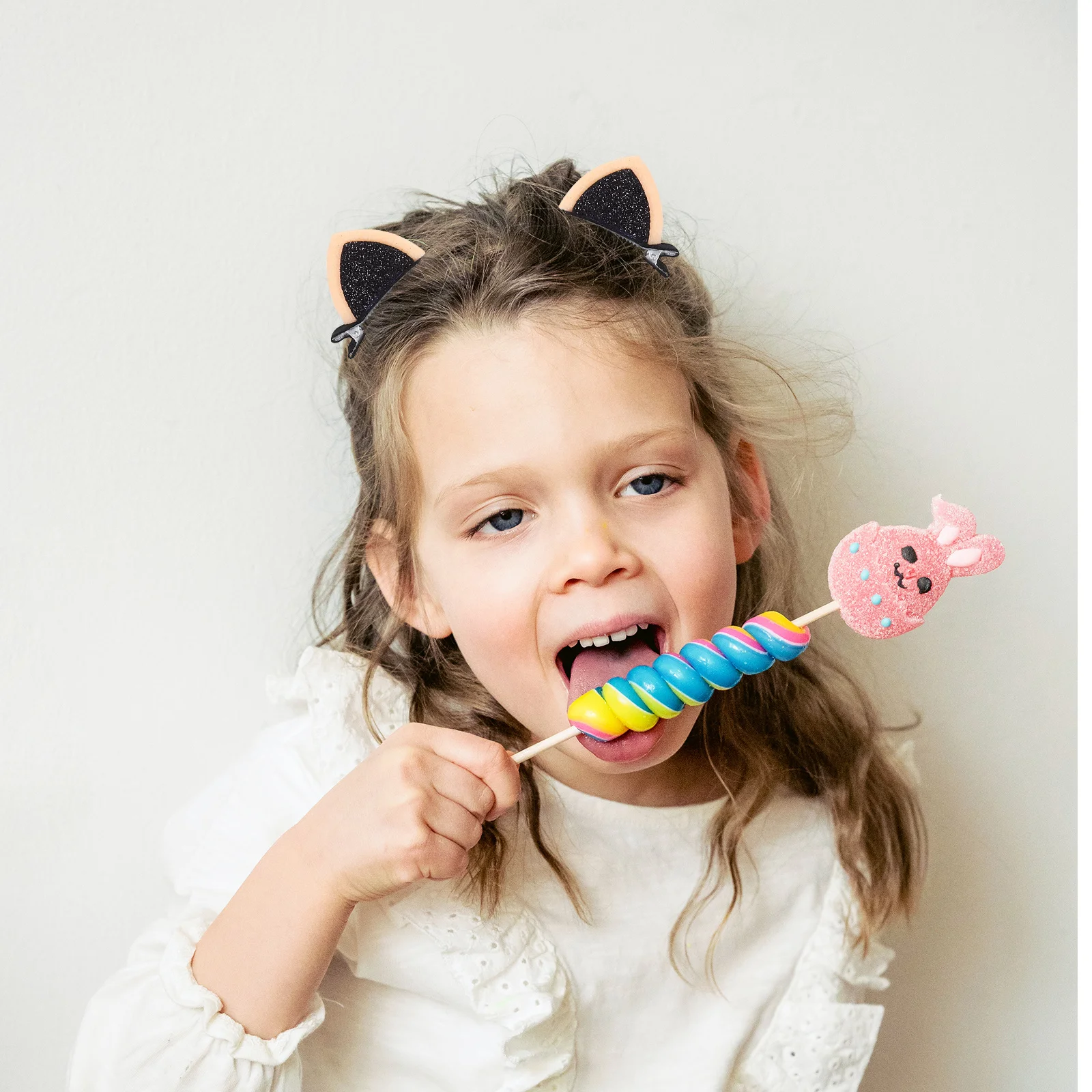 

16Pcs Cat Ear Hair Clips Metal Hair Barrettes Durable Hairpins for Women Daily Wedding Party Accessories