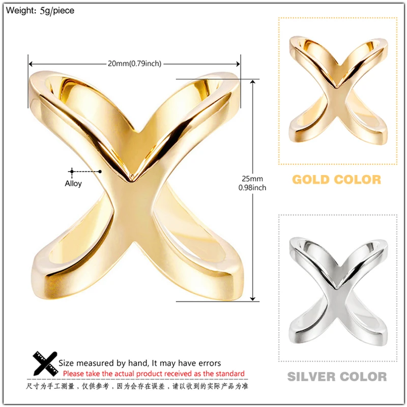 موضة الصليب على شكل وشاح مشبك دبابيس النساء اكسسوارات بسيطة تي شيرت الزاوية مقاطع حلقة الأوشحة بروش حلية الزخرفية