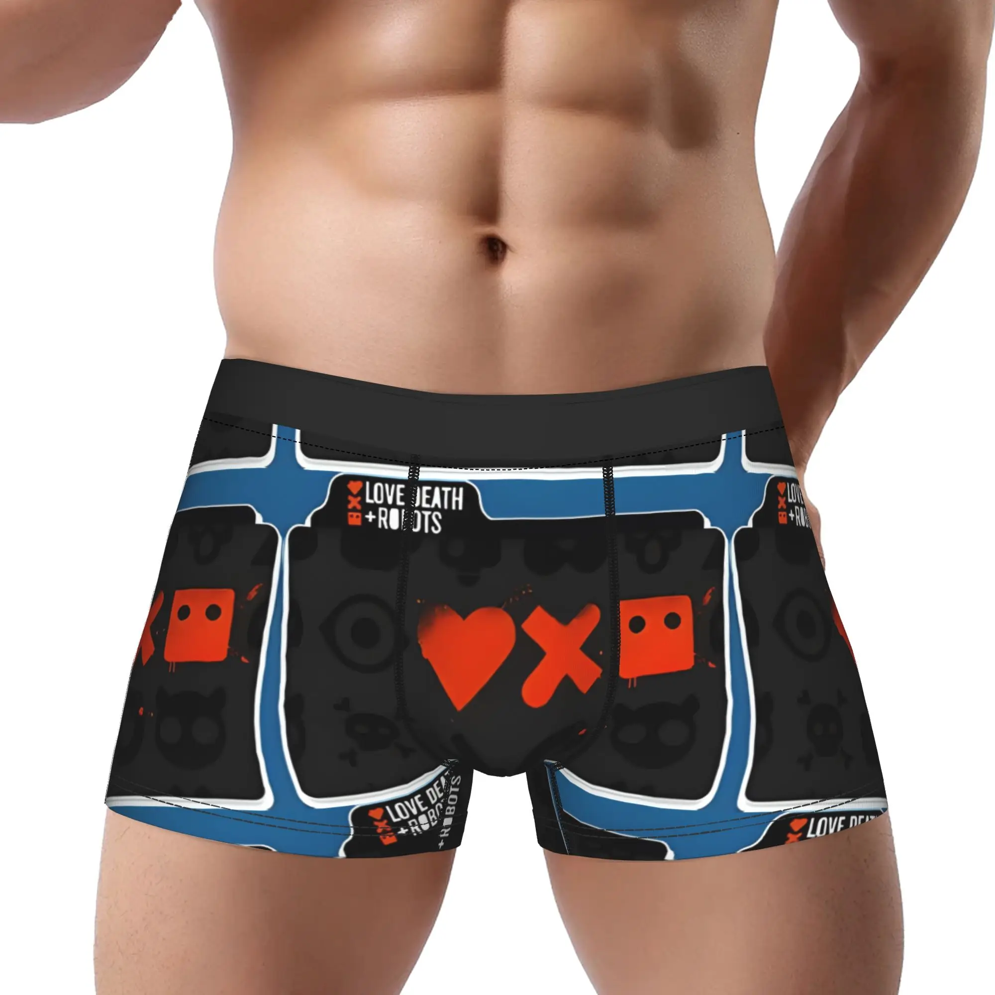 lLove Death Robots Fan  AmMerch lLove Death and Robots Underpants Breathbale Panties Men's Underwear Print Shorts Boxer Briefs