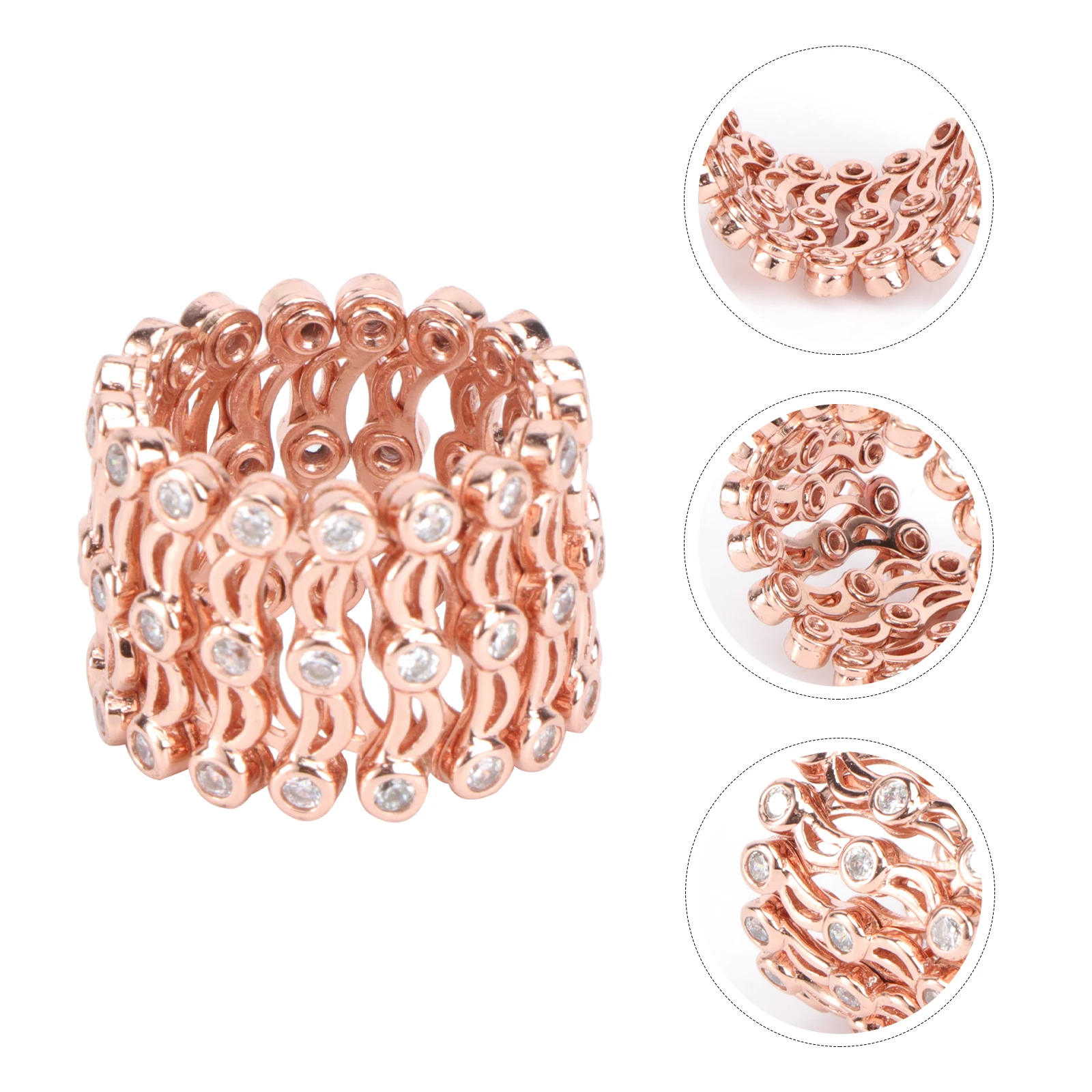 1pc 2 In 1 Transformable Ring Bracelet Stretchy Finger Jewelry Adjustable Knuckle Ring For Women Silver Rhinestone Fashion Party