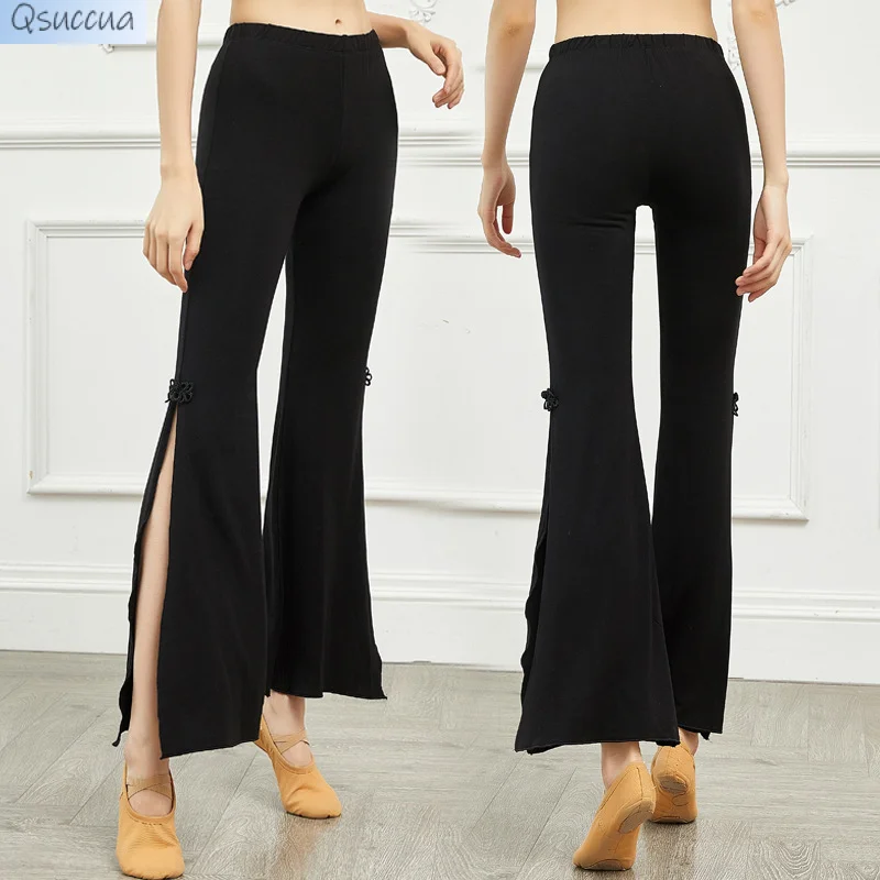 

Classical Dance Practice Pants Modal Split Flared Pants Folk Dance Trousers Women