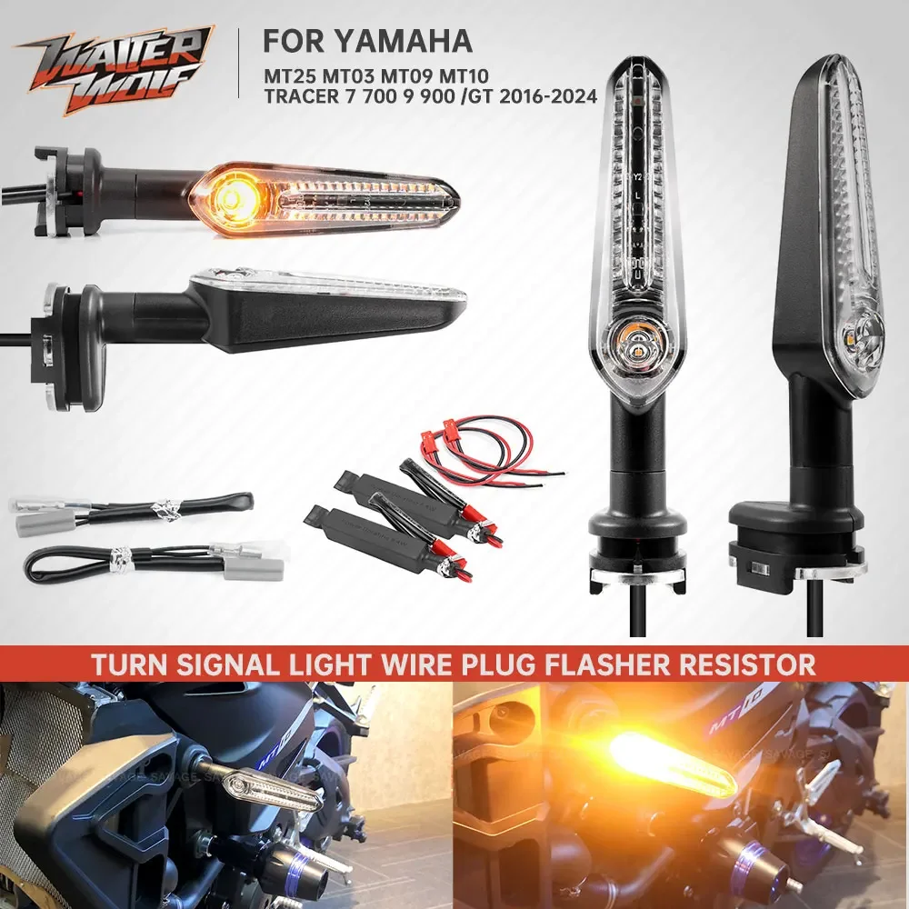 LED Turn Signal Lights For Yamaha MT03 MT10 MT25 XTZ700 XTZ1200 FZ10 FZ6 FZ8 YZF R6 R7 R15 R25 MT09 Tracer 9 900 GT Indicators