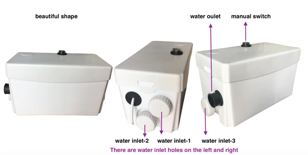 FLO300 مصنع المورد مضخة مياه الصرف الصحي مضخة المياه القذرة الطين تصميم Mp250 مضخة Macerator المرحاض