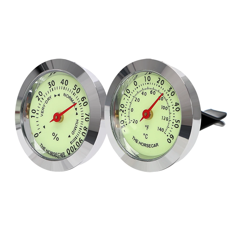 

Car Ornaments Interior Accessories Decoration Automobile Air Vent Clip Luminous Thermometer Hygrometer Car Styling