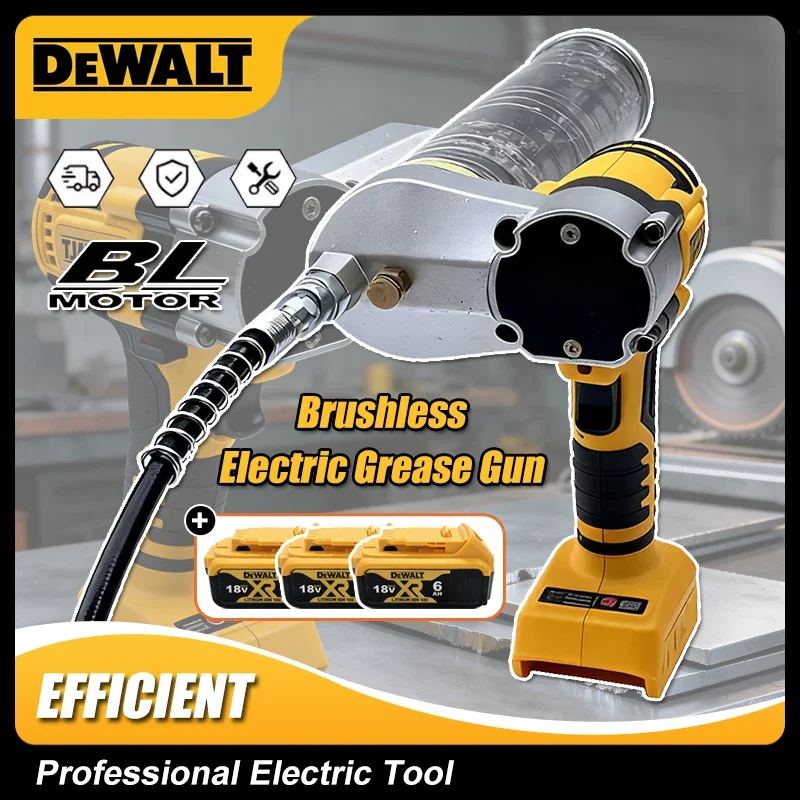 

Электрический бесщеточный смазочный пистолет Dewalt с LED-подсветкой, инжектор для смазки, инструмент для подачи консистентной смазки, совместимый с аккумулятором Dewalt 18В