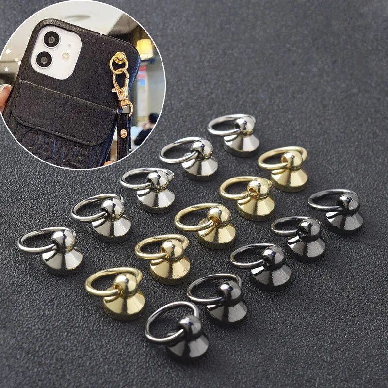 100Pcs 8/10MM Metal Bags Rivet Nail Buckle Swivel Screw Studs Button Handbag Chain Hanger Hardware Leather Craft Accessories