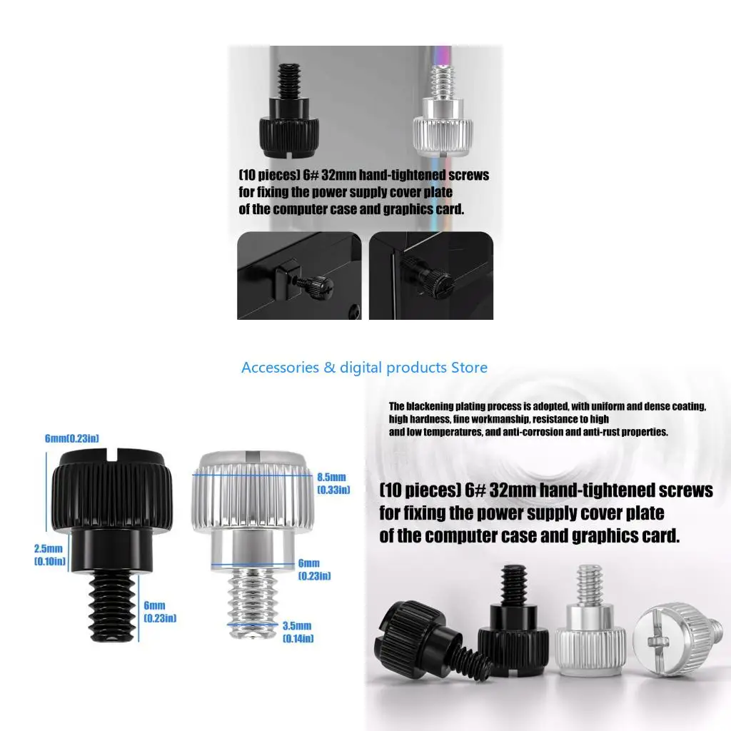 77JD Quick Release Hand Twist Screws For PC Case Components And Accessories