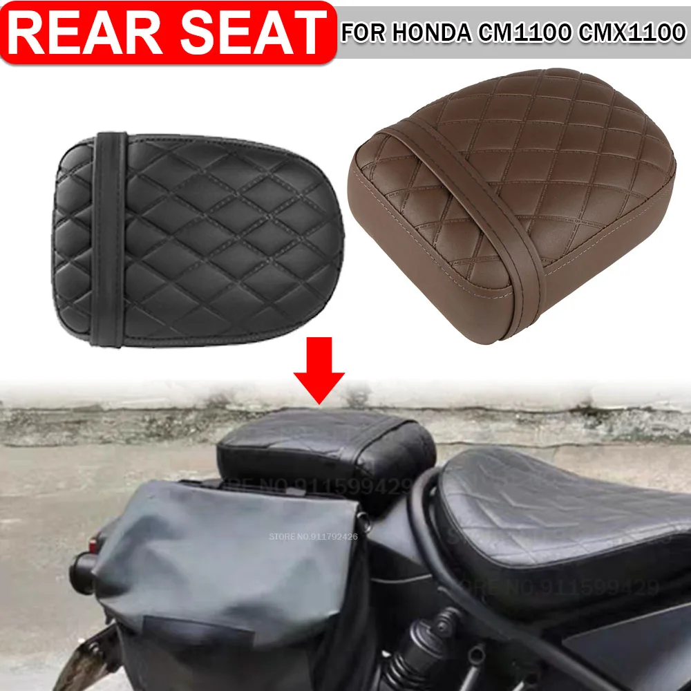 

Motorcycle Rear Seat Passenger Cushion Leather Saddle Pillion Seat For Honda Rebel CM1100 CMX1100 2024 CMX 1100 2021 2022 2023