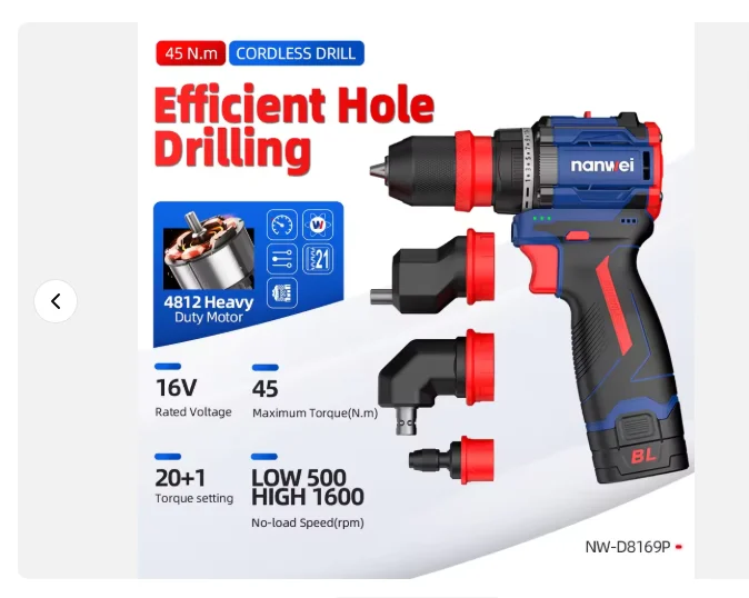 

16.8V 4-in-1 Multi-Head Drill Press Electric DIY & Industrial Tools with Lithium Battery for Wood & Steel