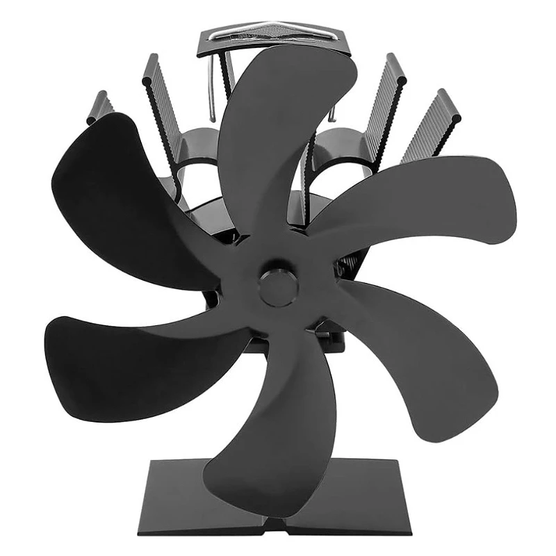 

Вентилятор для дровяной печи, 6 лопастей для дровяной печи, пеллет, эффективная циркуляция теплого воздуха, тепловая мощность, эко-вентилятор для камина, не электрический