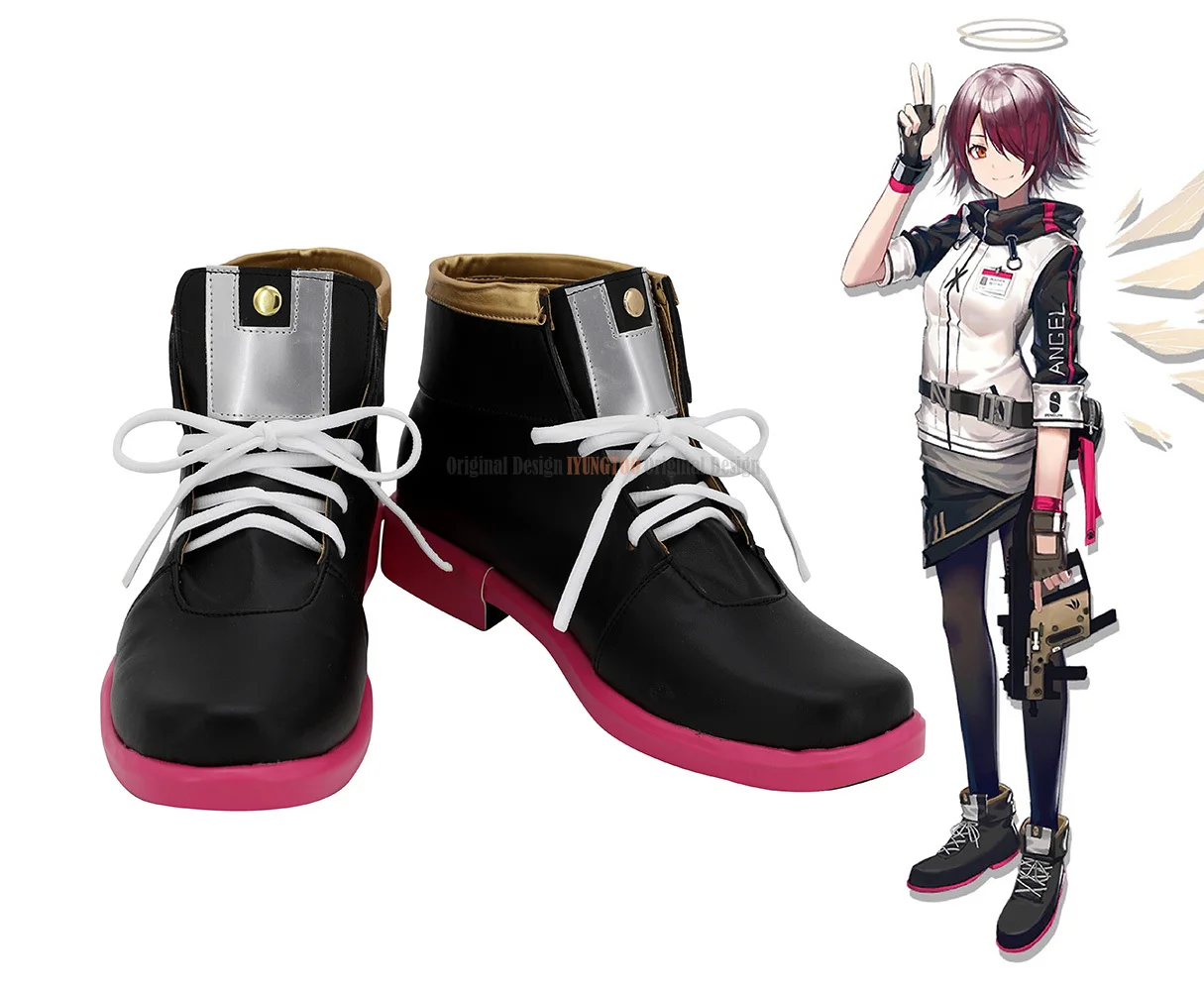 

EXUSIAI Shoes Cosplay Game Arknights EXUSIAI Cosplay Boots Black Shoes Custom Made