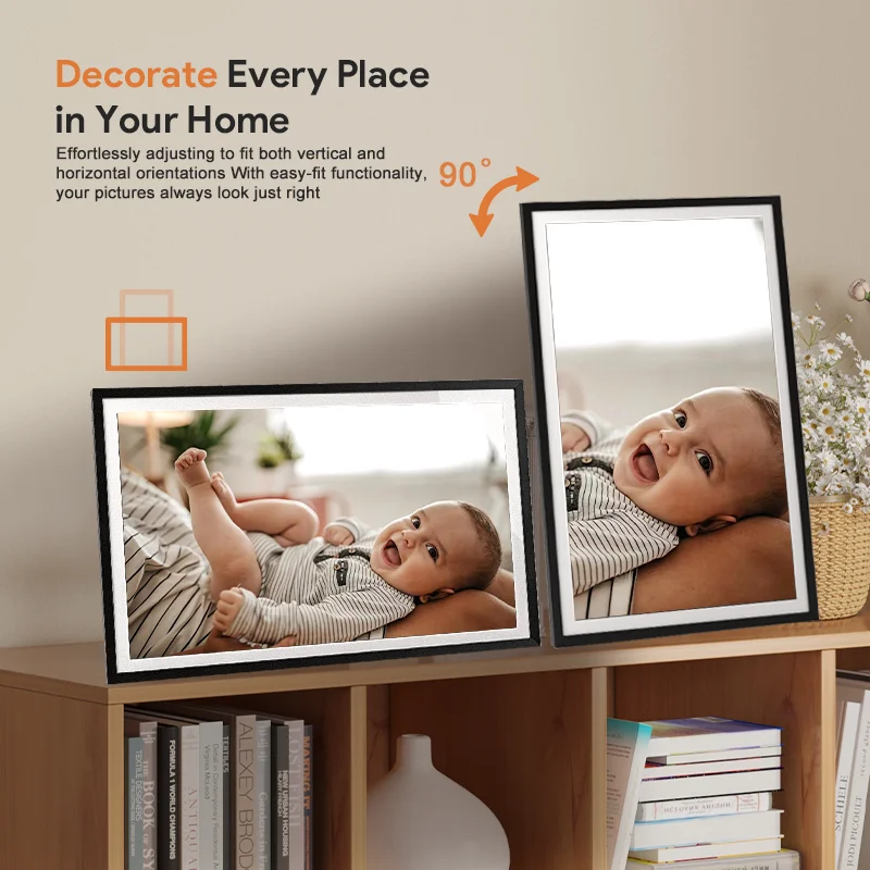 15.6'' Digital Picture Frame 1920x1080 IPS, 32GB 15.6 Inch Lcd Photo Frame, Share Photos/Videos Via Free App