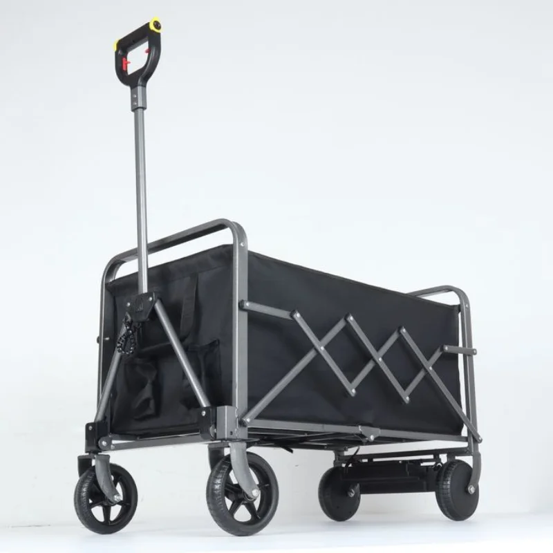 

Electric Trolley Cart With Wheels 360° Rotating Wheels Adjustable Handle Portable Large Capacity Outdoor Shopping Garden