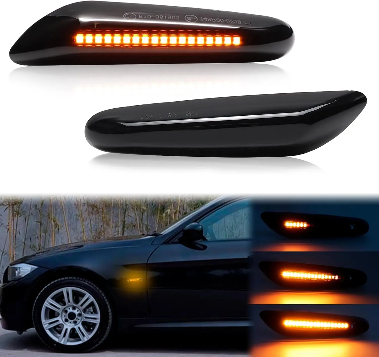 for BMW Side Marker Lights Dynamic Blinker Sequential Turn Signal Led Light for E90 E91 E92 E93 E60 E87 E82 E46 Car Fender Lamp