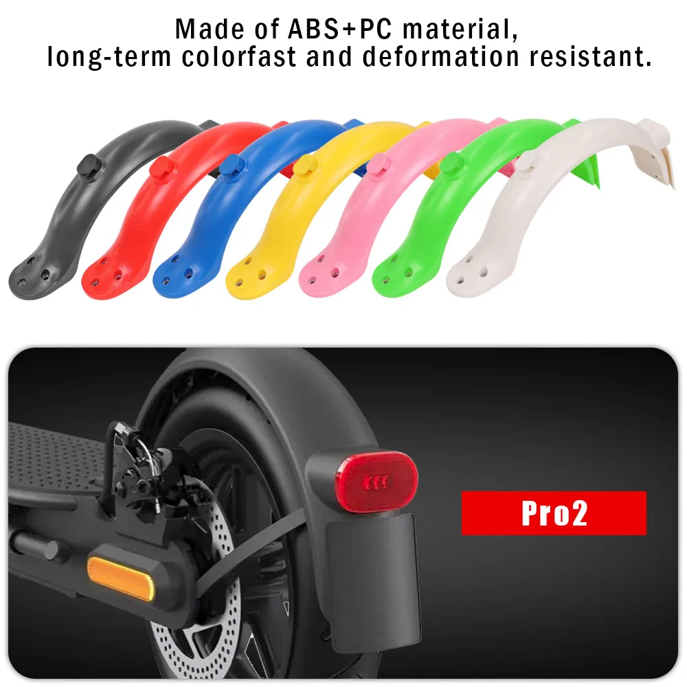 Electric Scooter Rear Mudguard Tire Splash Back Fender Mud Guard Colorful For Xiaomi M365 Pro 2 1S Pro Mi3 Replacement Parts