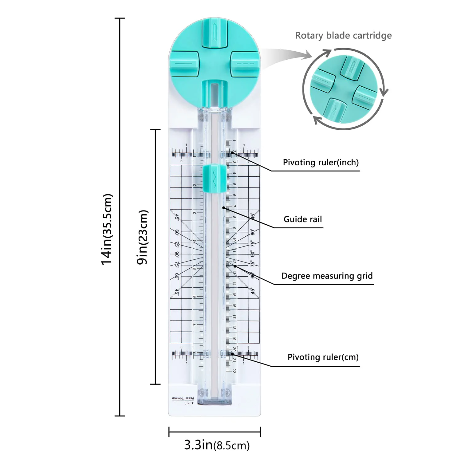 Paper Trimmer Spare Knife Paper Blade Cutter Paper Cutter Sliding Convenient With Automatic Security Safeguard For Paper Cutting