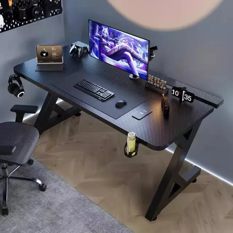 

Q Минималистичный черный дизайн компьютерных столов Высококачественная установка для ноутбуков Компьютерные столы Консоль Светлая роскошная мебель Mesas