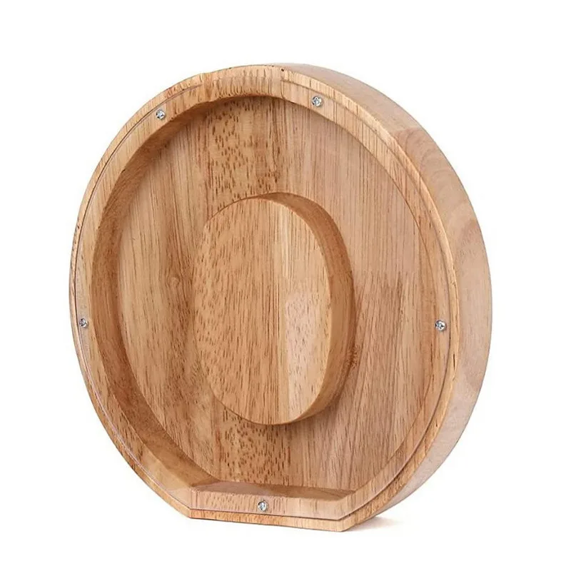 26 Letters Engels Spaarpot Houten Munt Geldbesparende Doos Jar Munten Opbergdoos Desktop Ornament Home Decor Ambachten Kerstcadeau