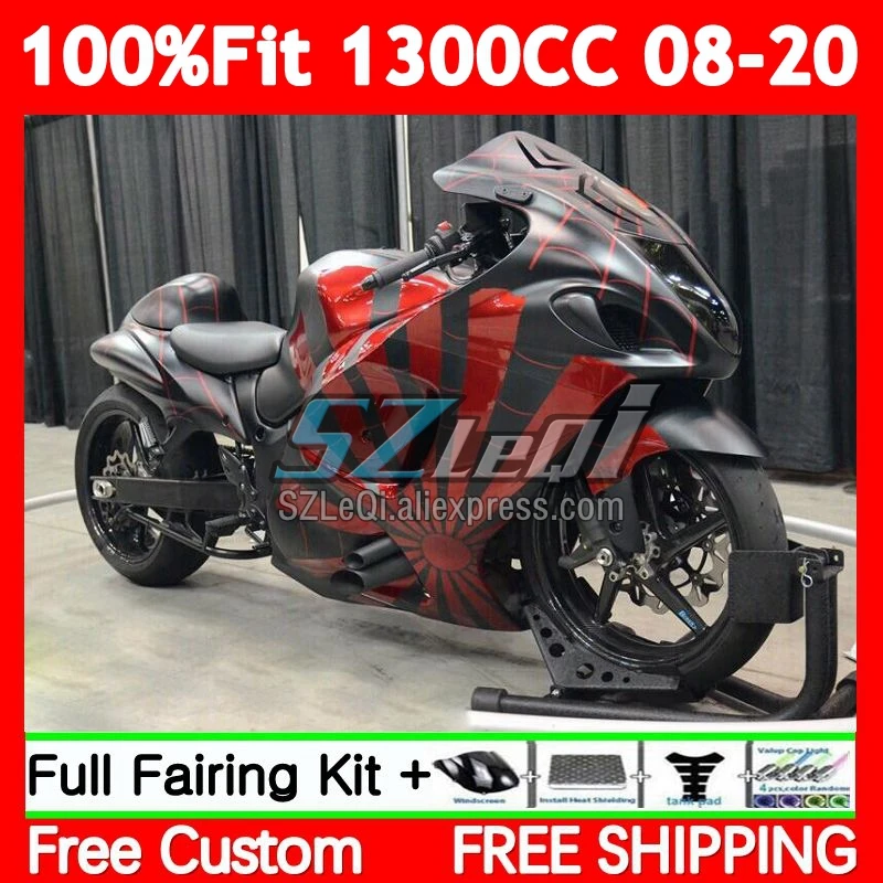 Hayabusa For SUZUKI GSXR 1300 CC 89No.306 GSXR1300 2008 2009 Factory Red 2010 2011 2012 2013 14 2015 2016 2017 2018 2019 Fairing