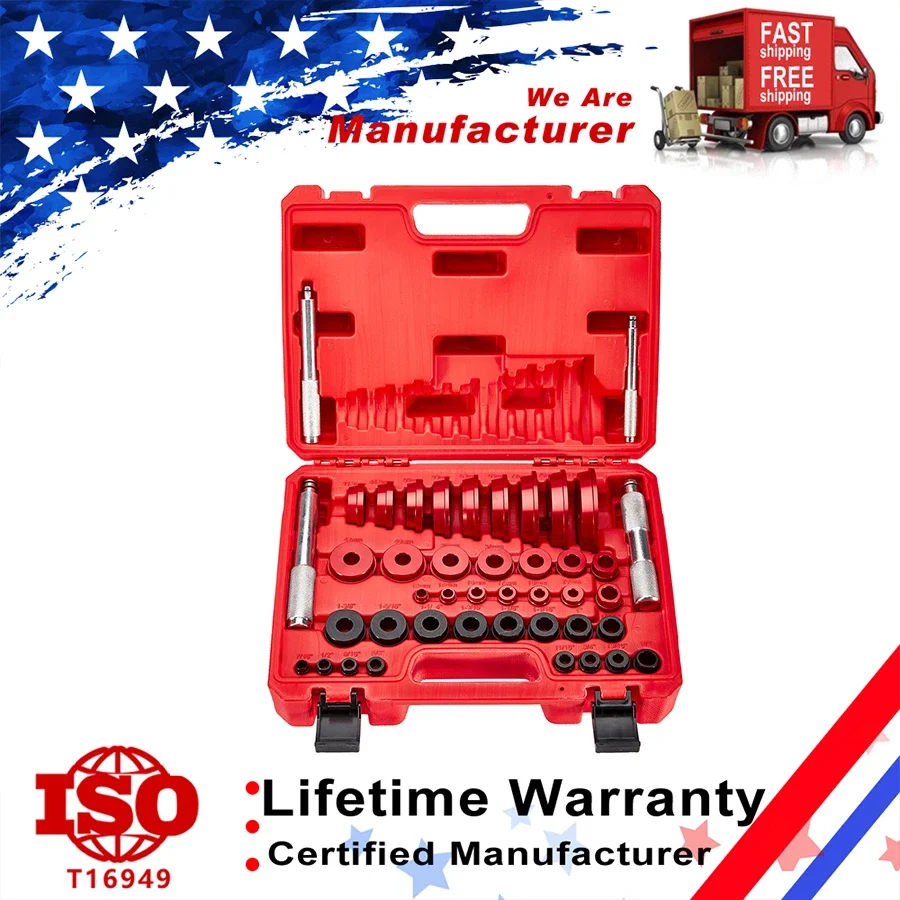 

Набор для установки подшипников и уплотнений из 43 предметов с красным кейсом, пресс для подшипников XC2125