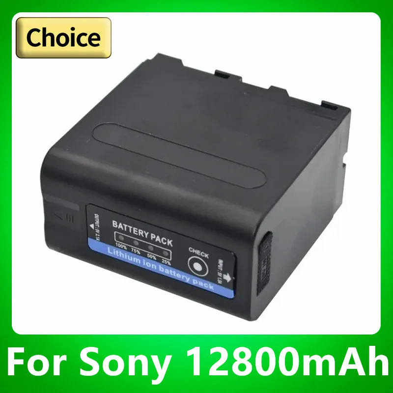 

12.8Ah NP-F980 NP-F970 NPF960 NPF970 Battery with USB Charge Output For Sony PLM-100 CCD-TRV35 MVC-FD91 MC1500C