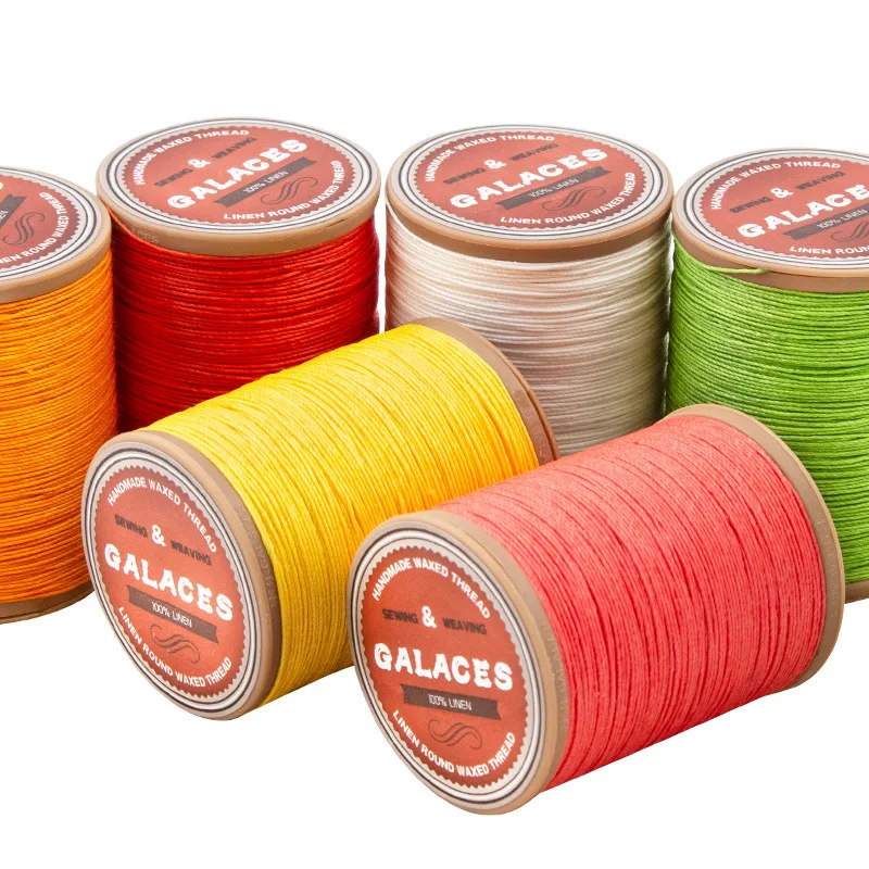0.55 Leather Sewing Waxed round Thread flax linen Stitching Cord Craft Work Cord DIY Leathercraft Tool 140m Luxury hand bag make