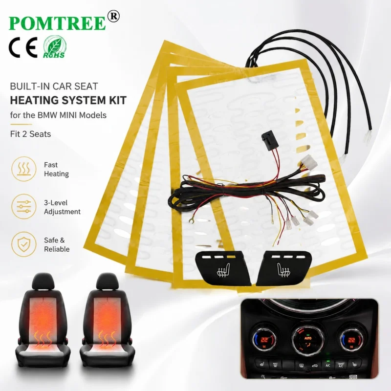 Built-in Car Seat Heating System Kit Fit 2 Seats,Compatible With BMW MINI Model,For Automotive Interior Modification
