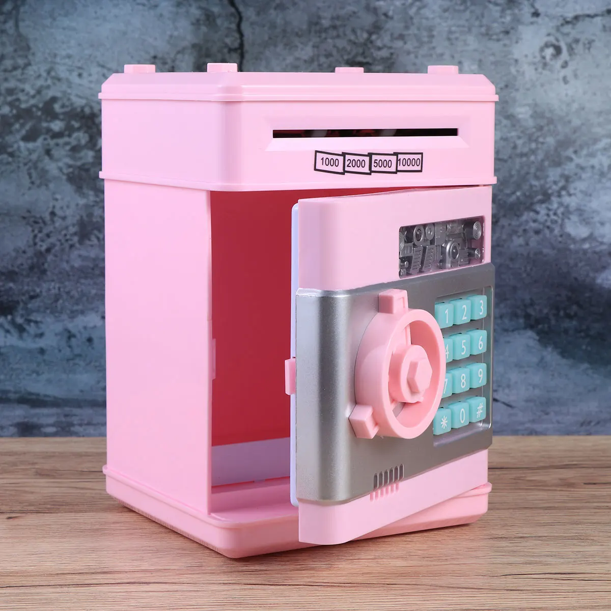 Password Saving Box For Code Money Bank Coin Automatic Paper Money Entrance Home Gift Use Pink Button