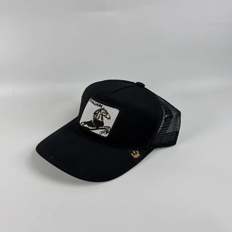 

Goorin Bros The Original Trucker The Lion White Dark Horse Shark Mens Winter Caps Soft Cap Baseball Cap Animals Black Hat Caps