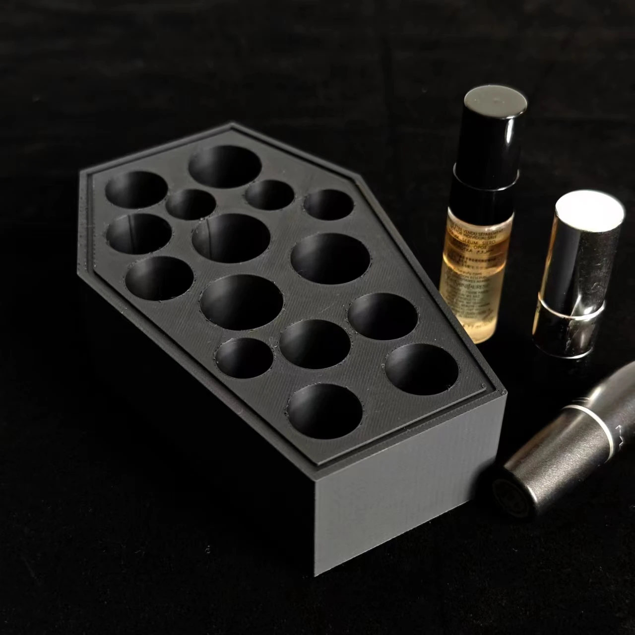 1 PC Halloween Black Coffin Treasure Bead Cosmetics Decoration Storage Box, Creative Home Decoration Storage Display Box