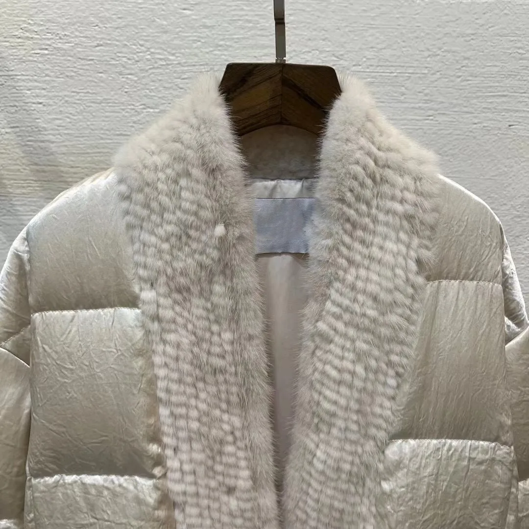 2025 ملابس نسائية مزاجه المنك أوزة أسفل دعوى شتاء جديد 1104 #2