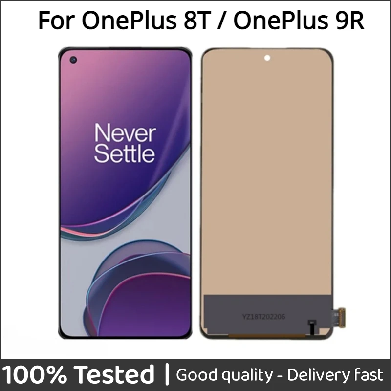 

ЖК-дисплей TFT 6,55 "для OnePlus 8T KB2001 KB2000, ЖК-дисплей, сенсорный экран, дигитайзер, замена для One plus 9R LE2101 LE2100 LCD