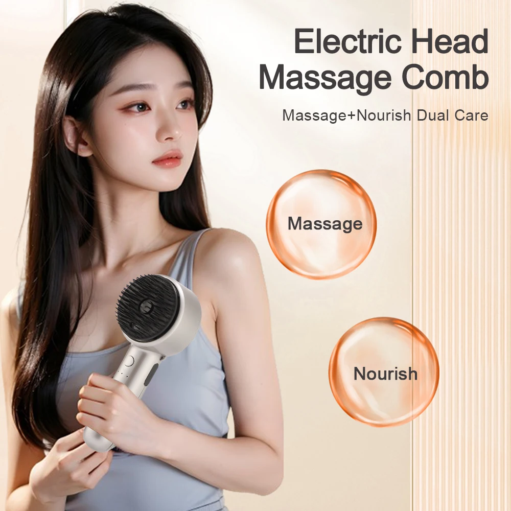 Electric Scalp Massage Comb Essential Oil Atomization Hair Care Spray Massage Comb Vibration Massage Hair Brush Liquid Oil Appli