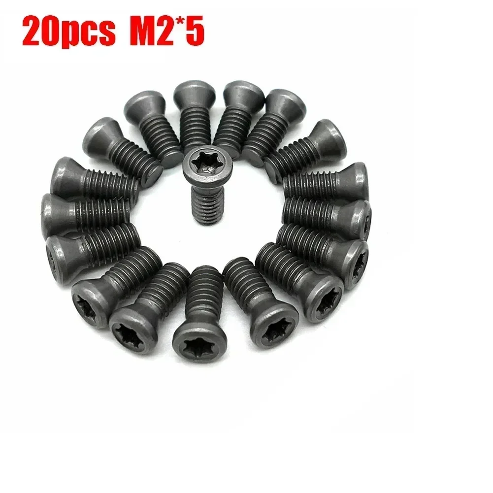 20Pcs Screw M2 M2.5.5 M4 M5 Bolt Torx Screws Socket head For Hard Alloy CNC Lathe Carbide Blades Torx Screw Lathe Tool Holder