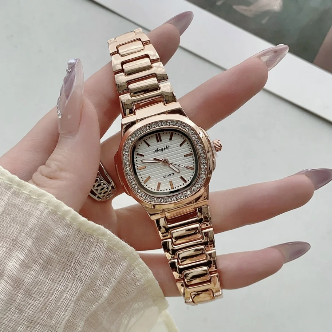 Luxury Square Watch for Woman Fashion Diamond Quartz Women's Watches Business Ladies Wristwatch Clock Female  Reloj Para Mujer