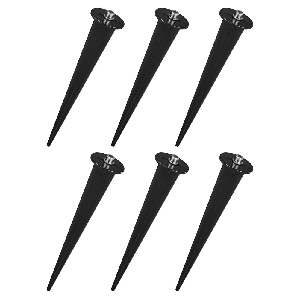 

6 Pcs Lawn Light Stand Solar Stakes Lamp Plastic Outdoor Replacement Parts Landscape Path Ground Pile