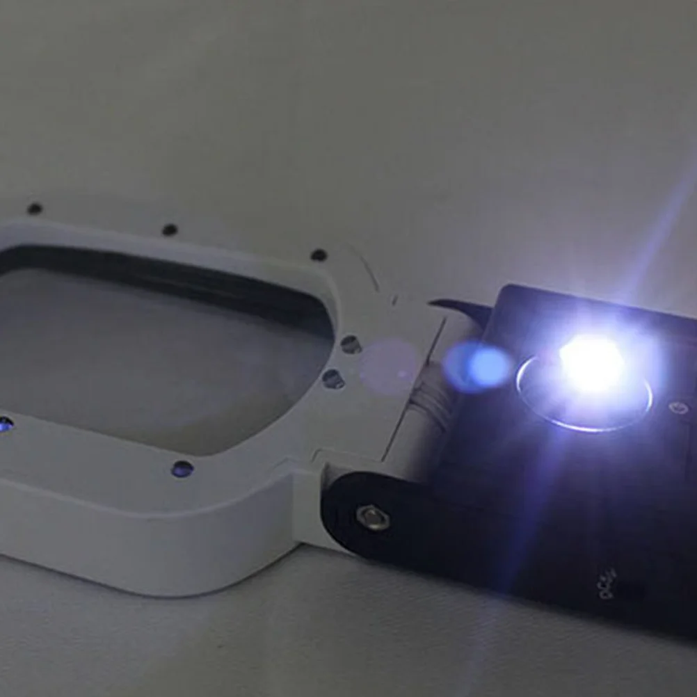 

1 set 1 Set Handheld Magnifying Glass High Definition Rechargeable Reading Magnifier Lightweight Foldable Led Light For Elderly