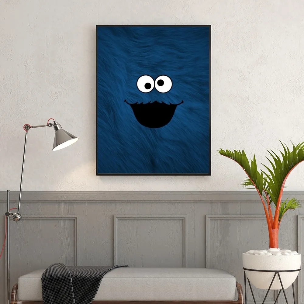 C-cookies play M-monster Poster Self-adhesive Art Poster Retro Kraft Paper Sticker DIY Room Bar Cafe Vintage Decorative Painting