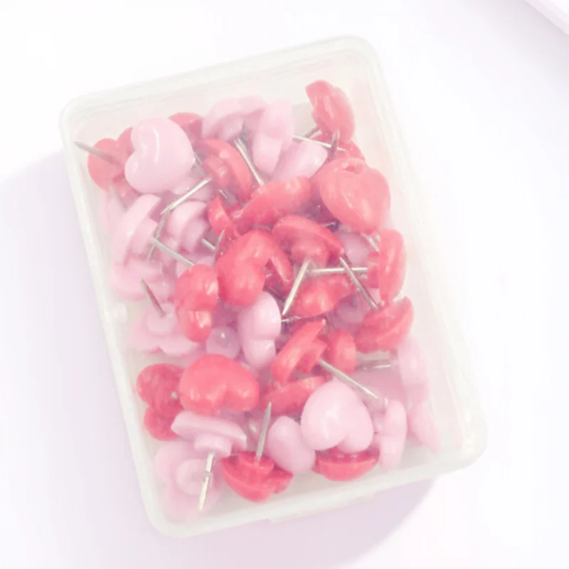 50 шт., кнопки в форме сердца