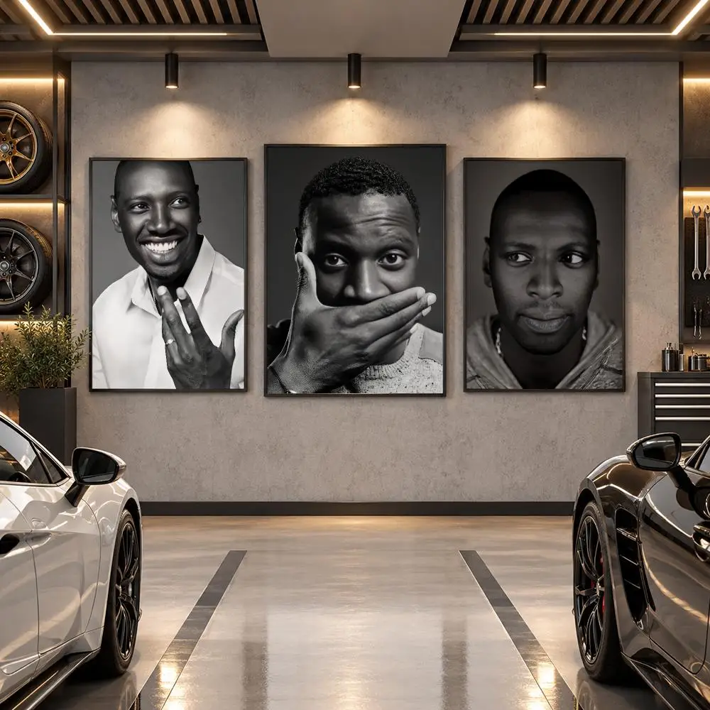 Actor O-Omar Sy Poster Wall Art Sticker For Living Room Bedroom Bar Home Decor Mural Painting Decoration