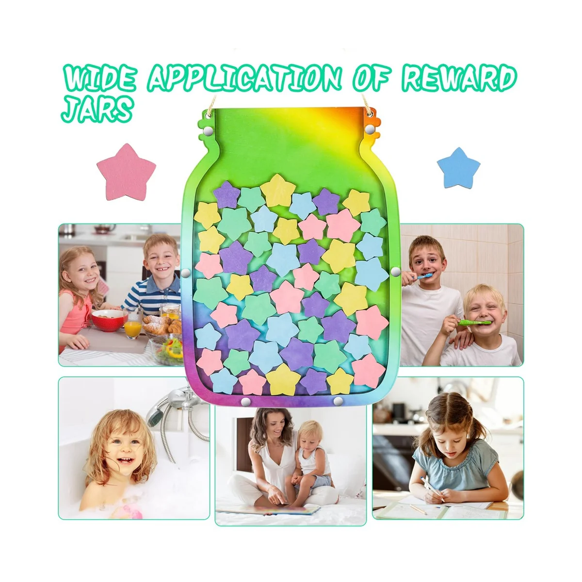 Classroom Reward Jars for Kids Toddlers Star Jar Reward System Classroom Jar Reward System Positive Behavior Reward A