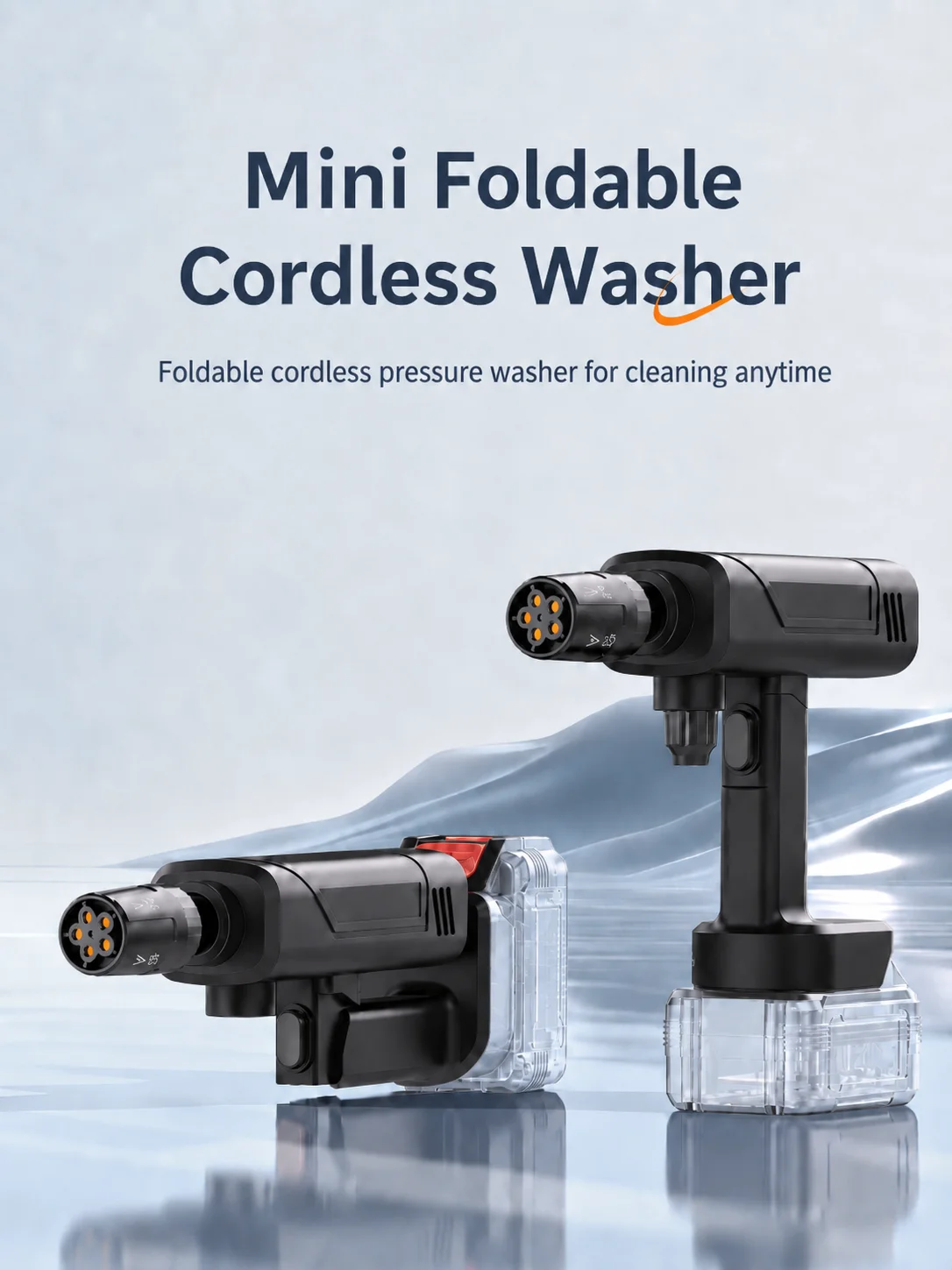 Wireless High Pressure Water Gun Portable Foldable Multi-mode Car Cleaning Sprayer, Universal Washing Tool for Vehicle Garden view 5