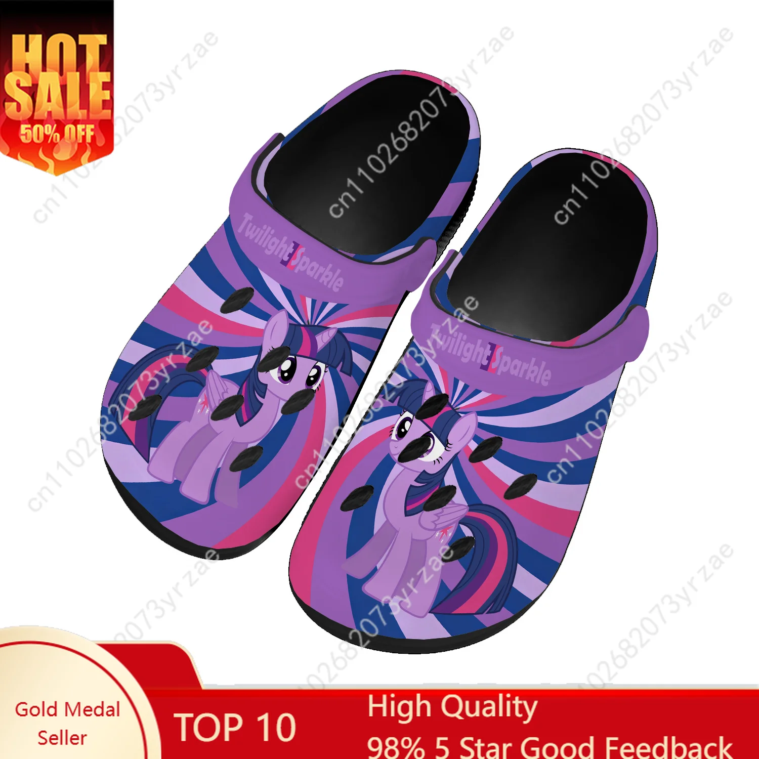 

Twilight Sparkle Home Sandal Man Woman Slippers My Little Pony Friendship Is Magic Fashion Shoe Cosplay Footwear