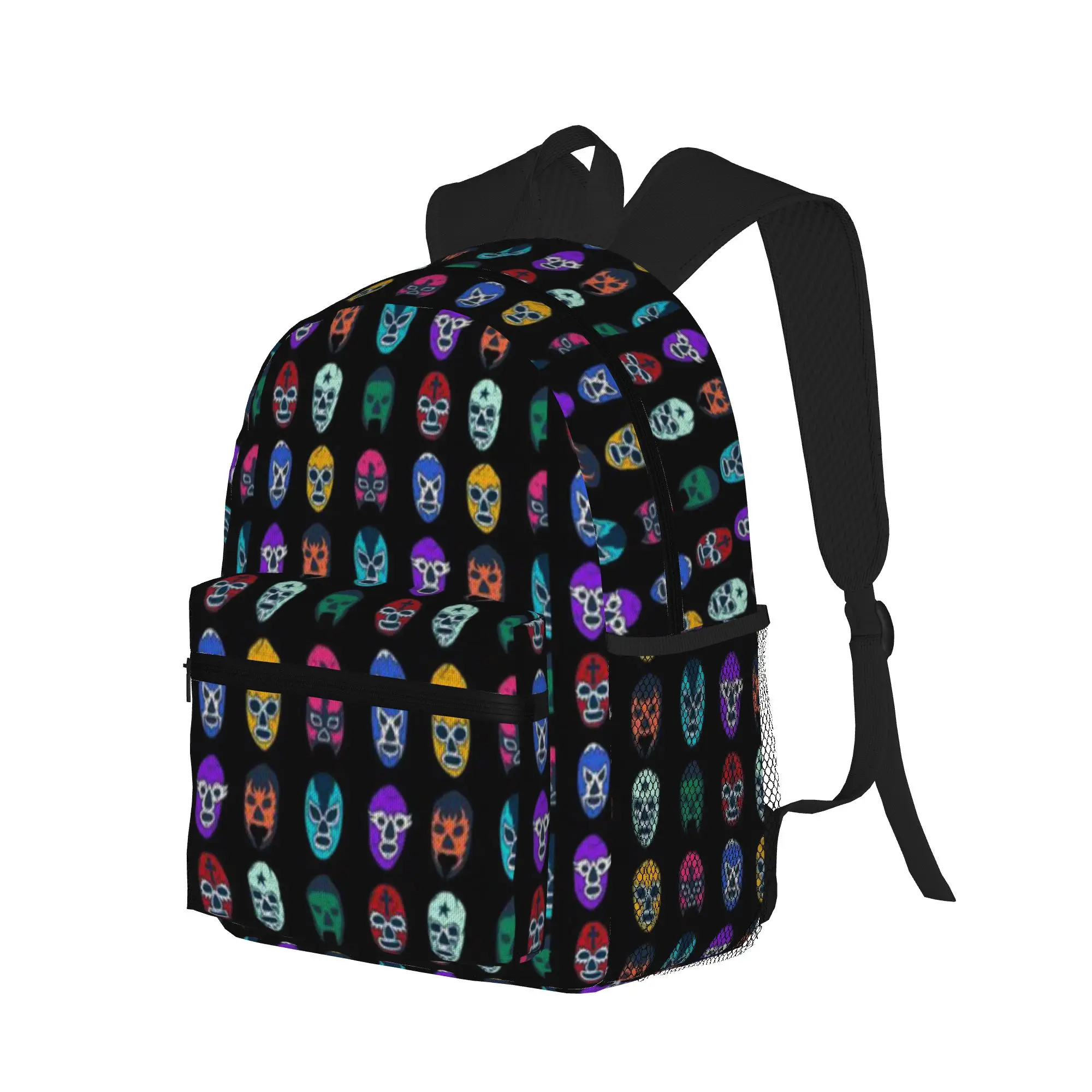 Luchador Sticker Pack and Pattern  Casual Backpack for Students and Adults Man backpack