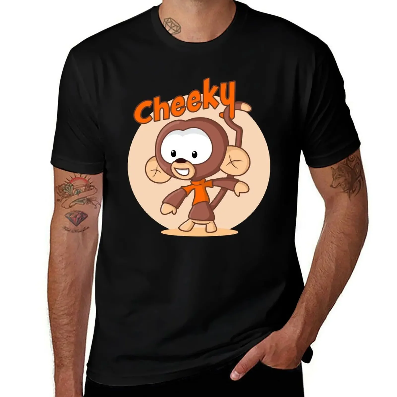 

Cheeky Monkey – Cute Cartoon Jungle Character T-Shirt sweat korean fashion cotton graphic tees mens funny t shirts