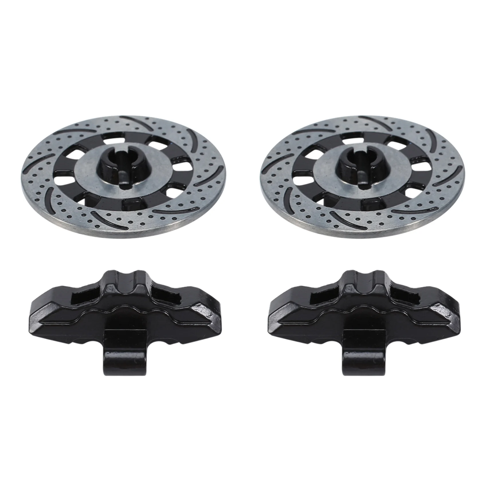 4 Pieces Unlimited Desert Racer (UDR) Adapter Aluminum Wheel Hex Hub Brake Disc + Caliper Disc OP for 1/7 Traxxas,Black