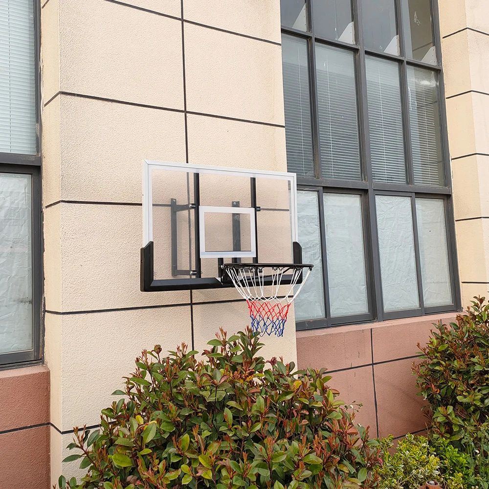 Высококачественная портативная баскетбольная подставка для ПК 122 х 82 см, обруч для взрослых, стандартное спортивное оборудование для занятий спортом на открытом воздухе, настенное крепление