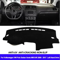 Per Volkswagen VW Polo Sedan Vento MK5 6R 2009 - 2017 copertura cruscotto auto Dash Mat Dash Board Pad tappeto Dashmat anti-uv