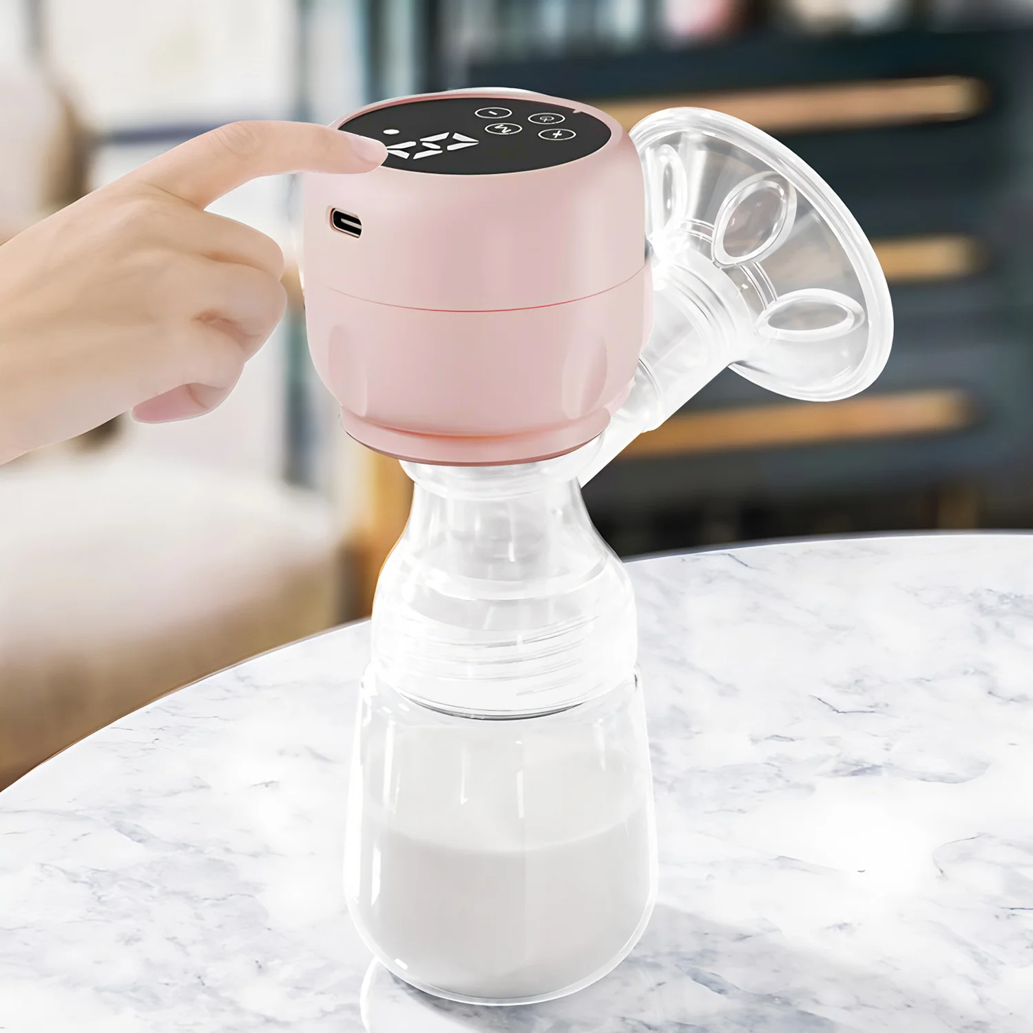 

Electric Breast Pump Intelligent Integrated High Suction Breast Pump Breast Milk Postpartum Fortable Painless and Low Noise