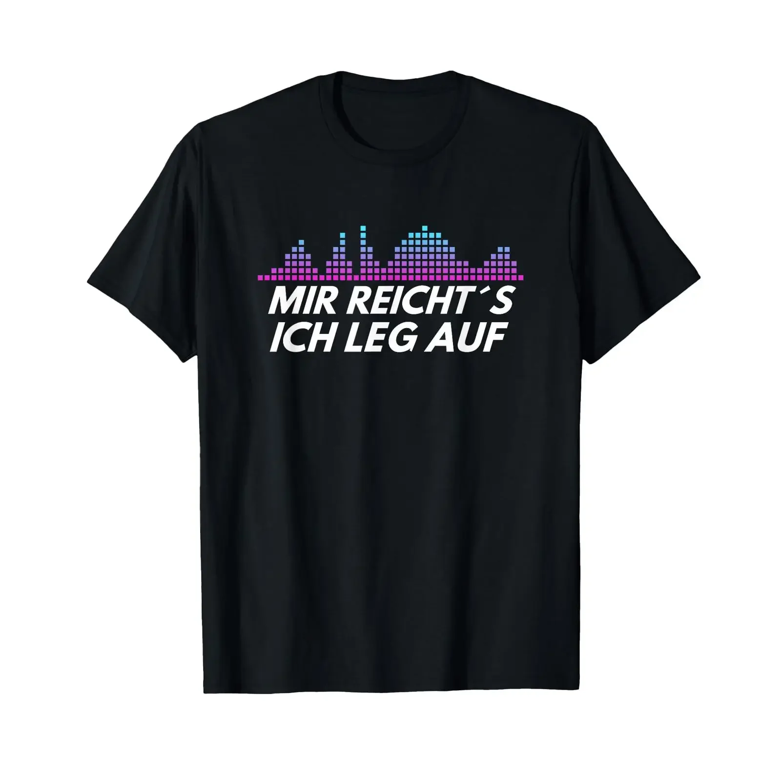 DJ mir reicht s ich leg auf T Shirt black vintage Washed graphic Unisex Slightly homme streetwear fashion Top For Everyday Wear